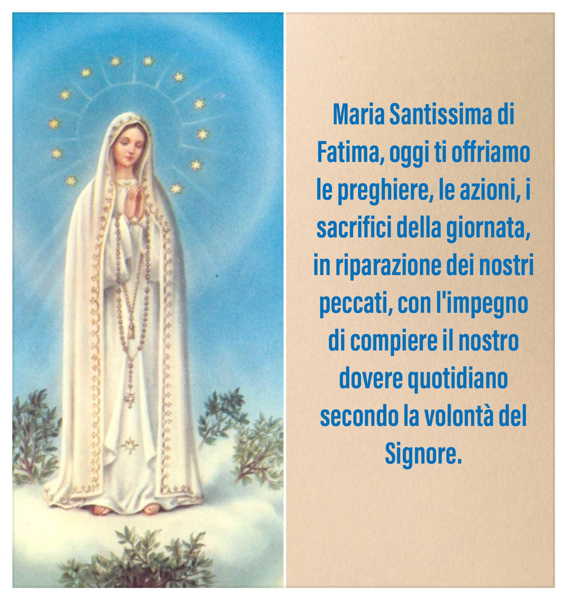 Preghiera Alla Madonna Di Fatima Per Chiedere Una Grazia Madonna di Fatima - Rubricando